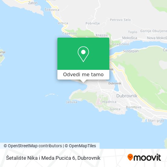 Karta Šetalište Nika i Meda Pucića 6