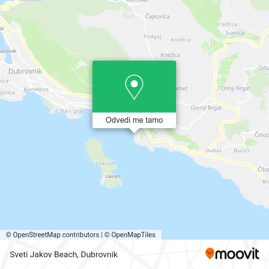Karta Sveti Jakov Beach