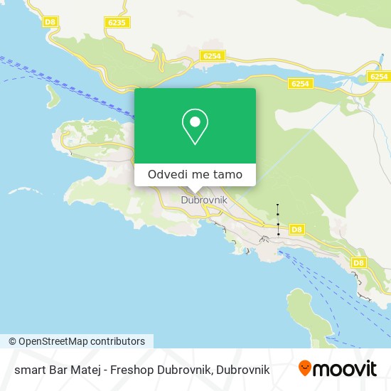Karta smart Bar Matej - Freshop Dubrovnik