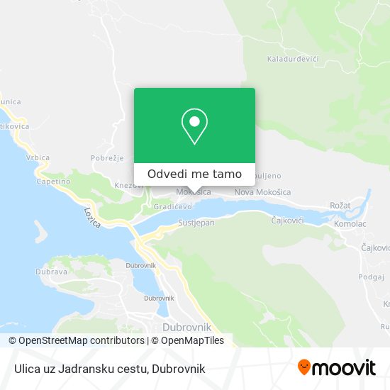 Karta Ulica uz Jadransku cestu