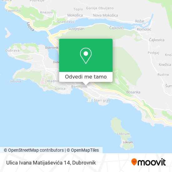 Karta Ulica Ivana Matijaševića 14