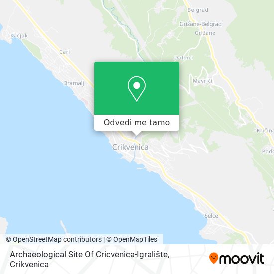 Karta Archaeological Site Of Cricvenica-Igralište