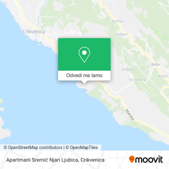 Karta Apartmani Sremić Njari Ljubica