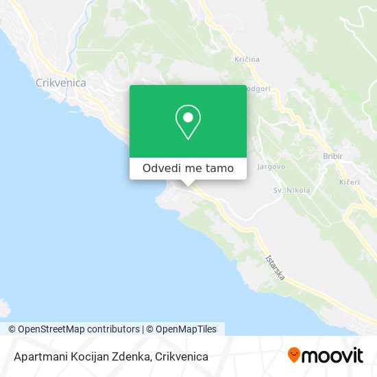 Karta Apartmani Kocijan Zdenka