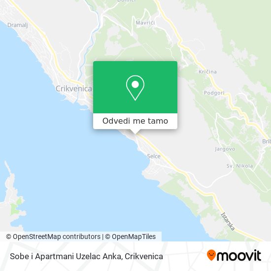 Karta Sobe i Apartmani Uzelac Anka