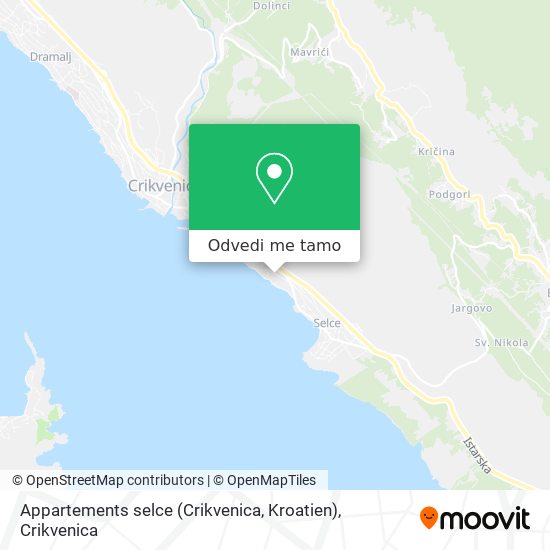 Karta Appartements selce (Crikvenica, Kroatien)