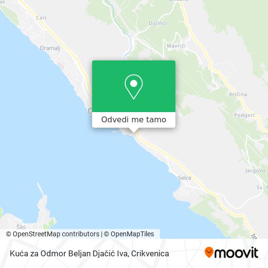Karta Kuća za Odmor Beljan Djačić Iva