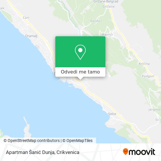Karta Apartman Šanić Dunja