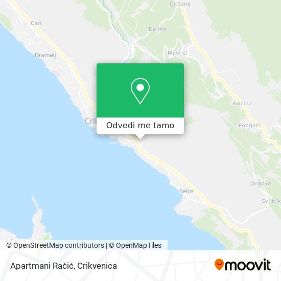 Karta Apartmani Račić