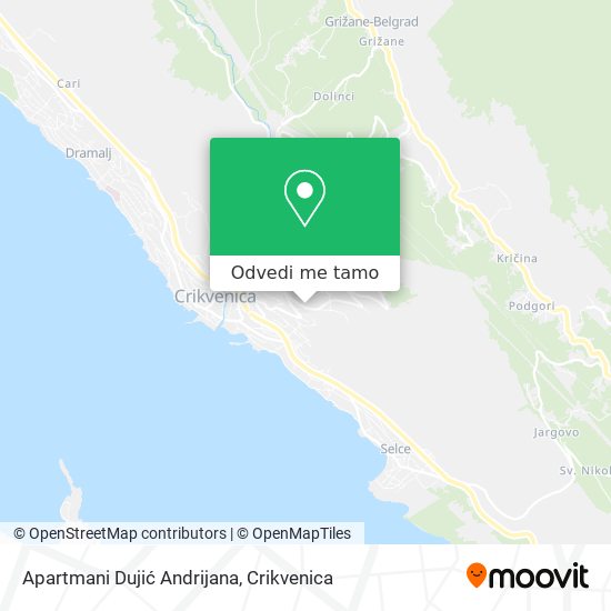 Karta Apartmani Dujić Andrijana