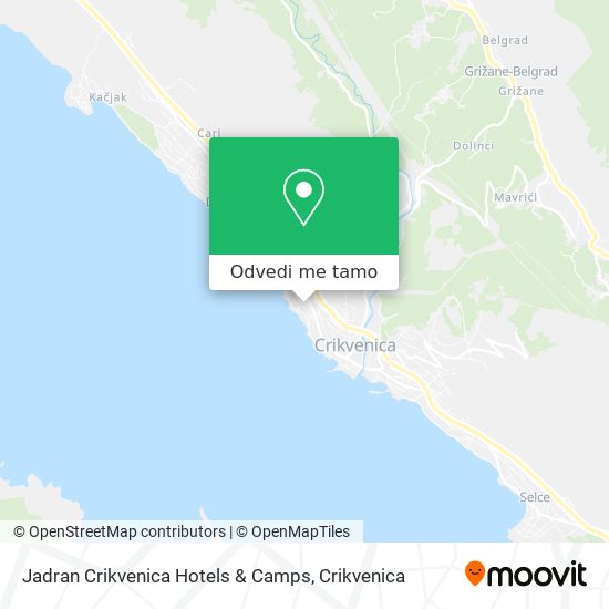 Karta Jadran Crikvenica Hotels & Camps