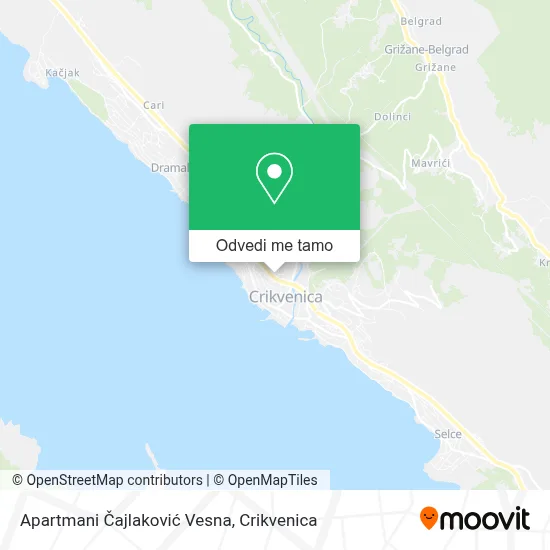 Karta Apartmani Čajlaković Vesna