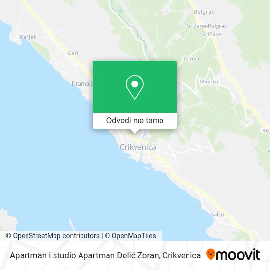 Karta Apartman i studio Apartman Delić Zoran