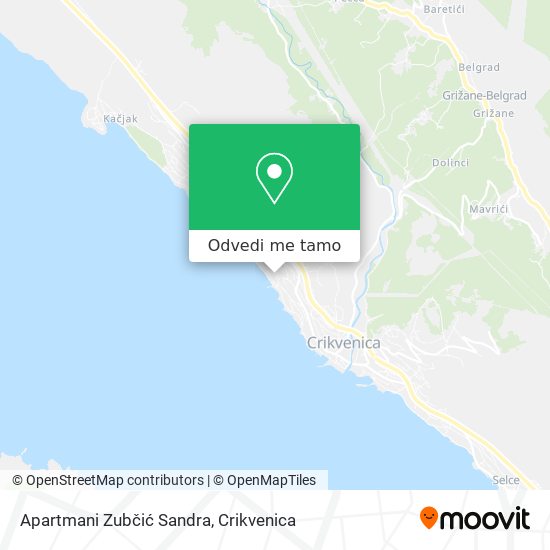Karta Apartmani Zubčić Sandra