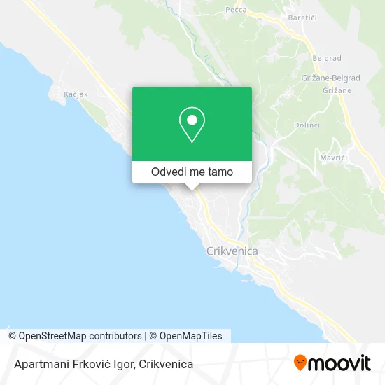 Karta Apartmani Frković Igor