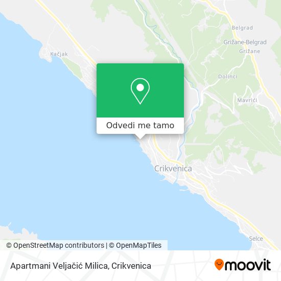Karta Apartmani Veljačić Milica