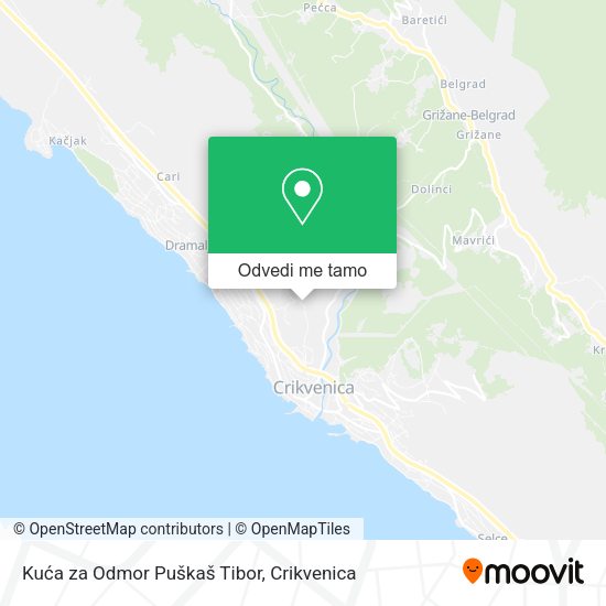 Karta Kuća za Odmor Puškaš Tibor