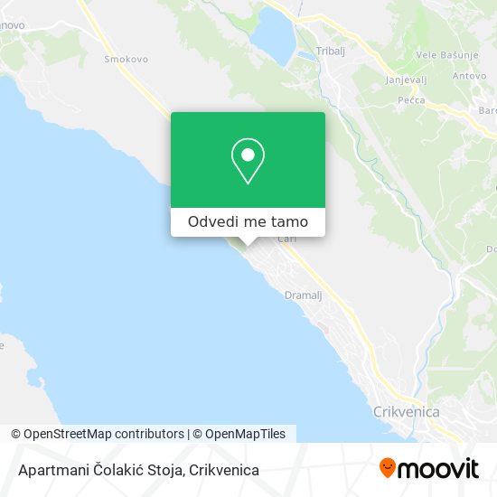 Karta Apartmani Čolakić Stoja