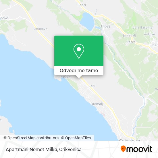Karta Apartmani Nemet Milka