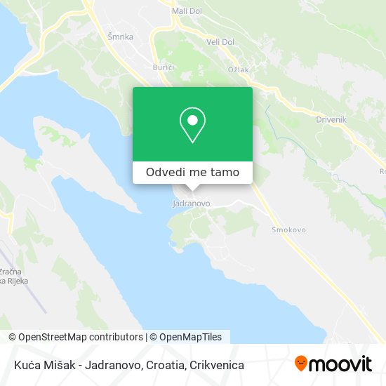 Karta Kuća Mišak - Jadranovo, Croatia