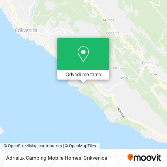 Karta Adrialux Camping Mobile Homes