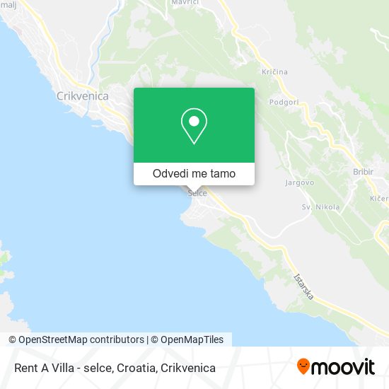 Karta Rent A Villa - selce, Croatia