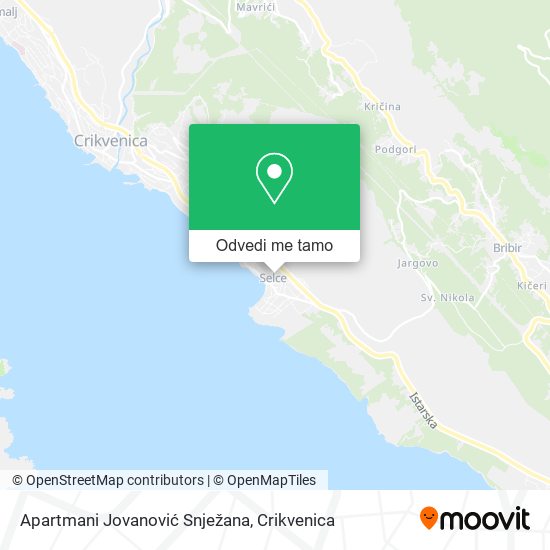 Karta Apartmani Jovanović Snježana