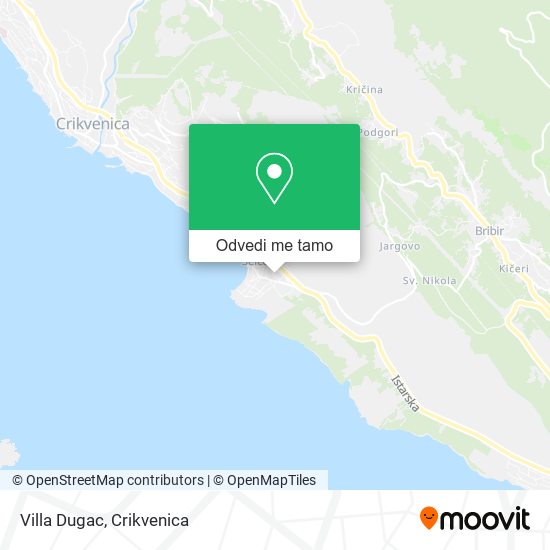 Karta Villa Dugac
