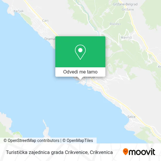 Karta Turistička zajednica grada Crikvenice