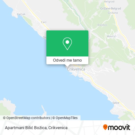 Karta Apartmani Bilić Božica