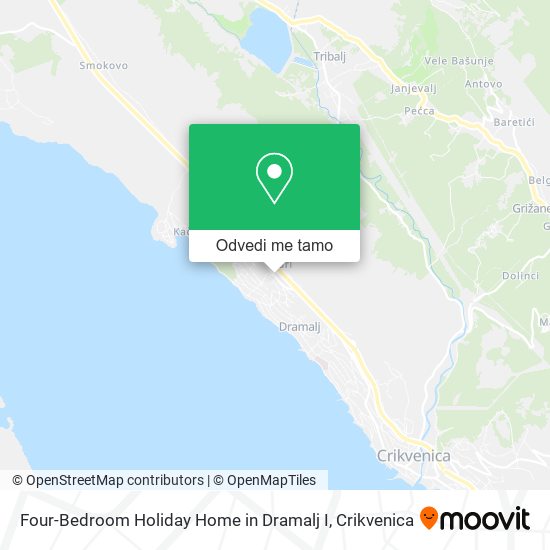 Karta Four-Bedroom Holiday Home in Dramalj I