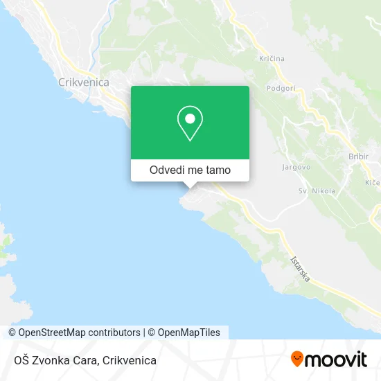 Karta OŠ Zvonka Cara