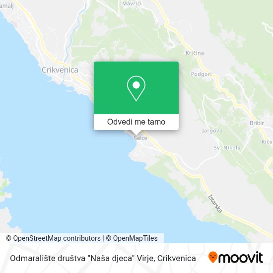 Karta Odmaralište društva "Naša djeca" Virje