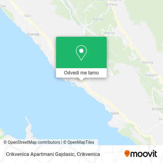 Karta Crikvenica Apartmani Gajdasic