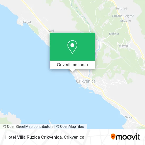 Karta Hotel Villa Ruzica Crikvenica