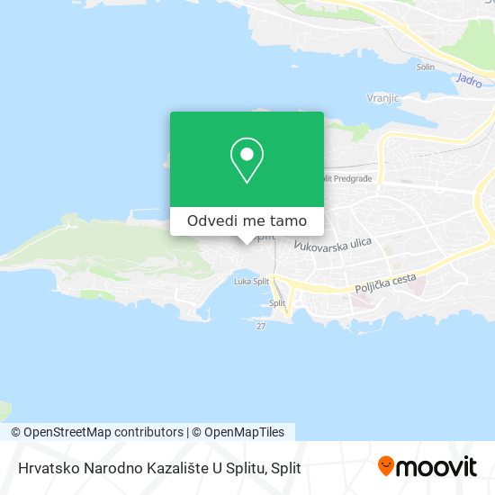 Karta Hrvatsko Narodno Kazalište U Splitu
