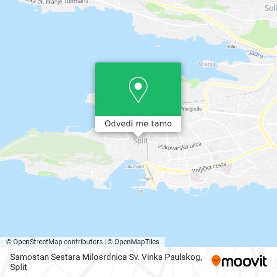 Karta Samostan Sestara Milosrdnica Sv. Vinka Paulskog