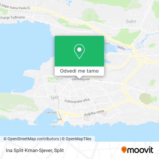 Karta Ina Split-Kman-Sjever