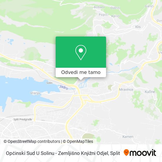 Karta Općinski Sud U Solinu - Zemljišno Knjižni Odjel