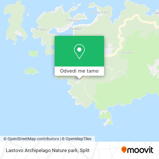 Karta Lastovo Archipelago Nature park