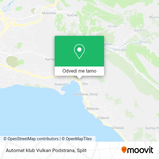 Karta Automat klub Vulkan Podstrana