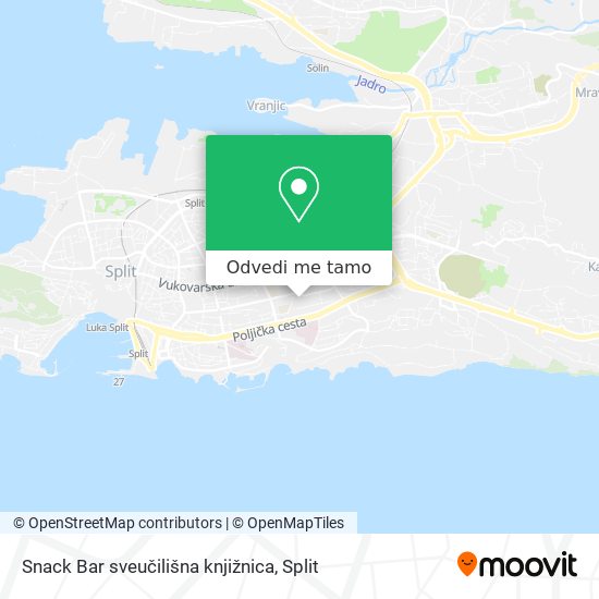 Karta Snack Bar sveučilišna knjižnica