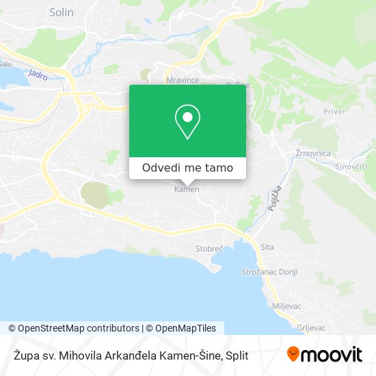Karta Župa sv. Mihovila Arkanđela Kamen-Šine