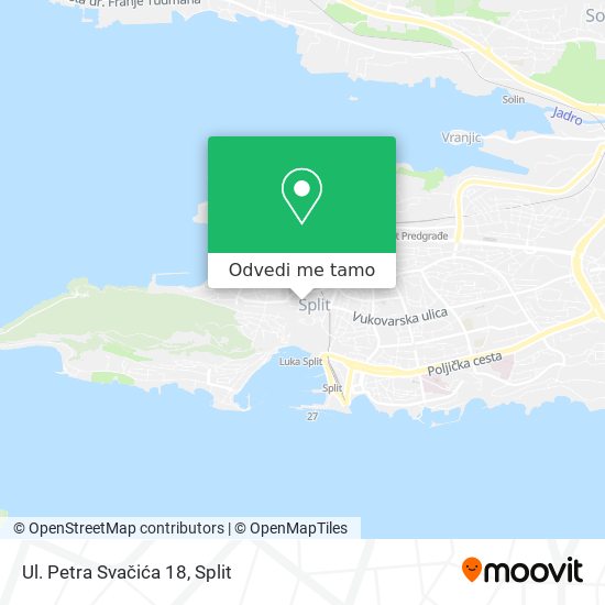 Karta Ul. Petra Svačića 18