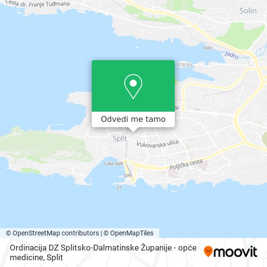 Karta Ordinacija DZ Splitsko-Dalmatinske Županije - opće medicine