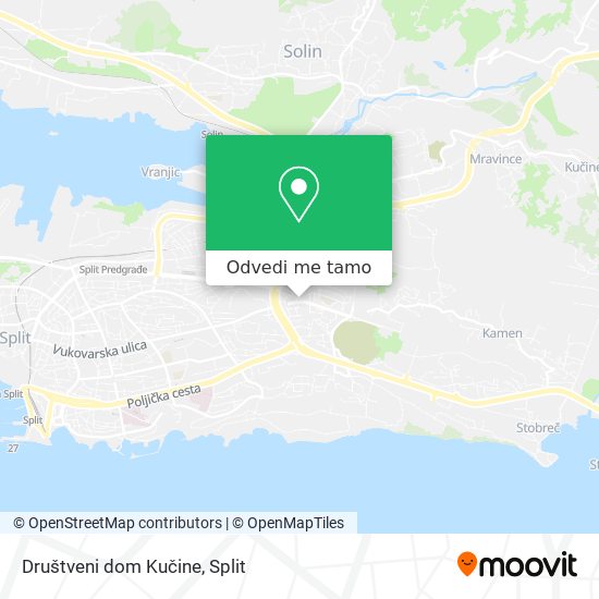 Karta Društveni dom Kučine