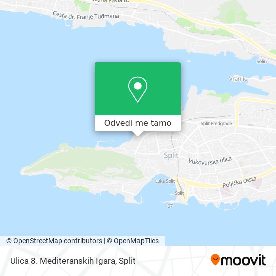 Karta Ulica 8. Mediteranskih Igara