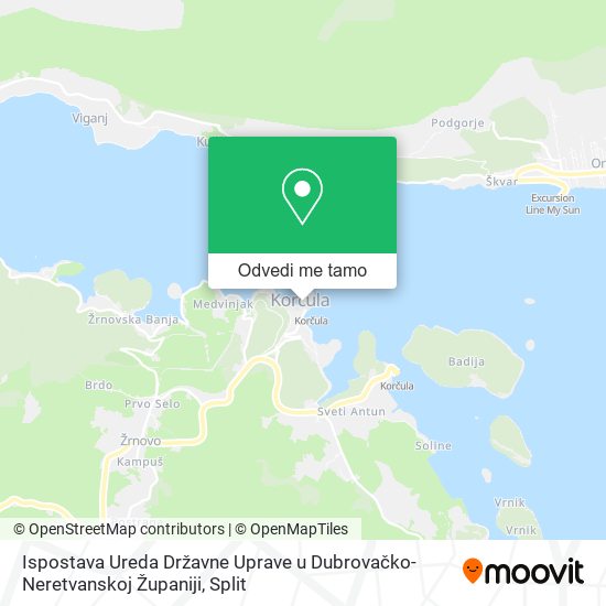 Karta Ispostava Ureda Državne Uprave u Dubrovačko-Neretvanskoj Županiji