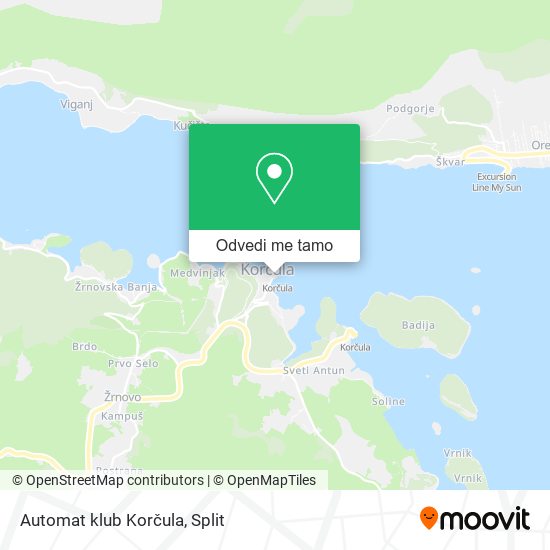 Karta Automat klub Korčula