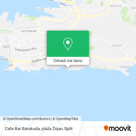 Karta Cafe Bar Barakuda, plaža Žnjan